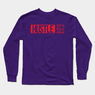 Hustle Time (red txt) Long Sleeve T-Shirt